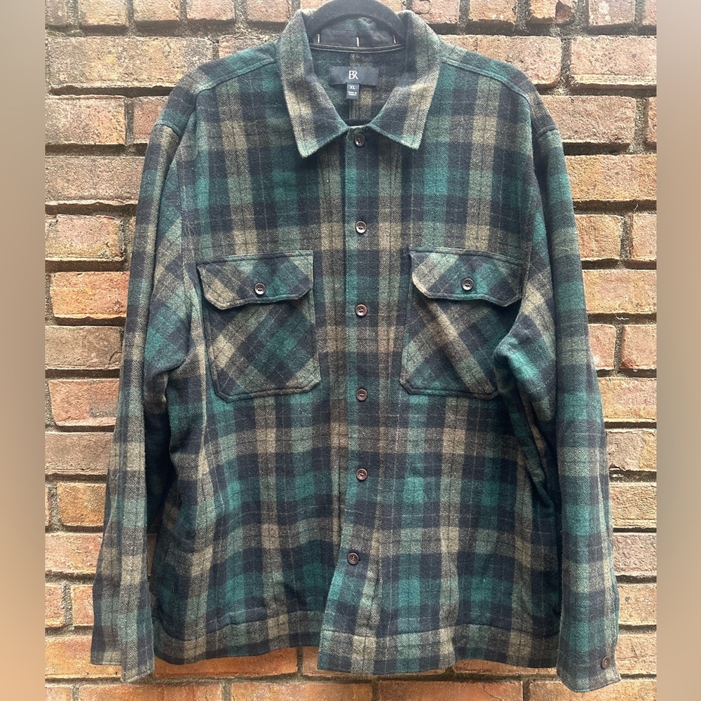 Banana Republic Men's Green Plaid